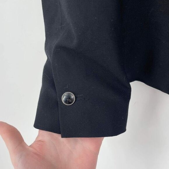 Zara Basic Women's Single Button Lined Long Sleeve Blazer Jacket Black Size 6 - Picture 6 of 8